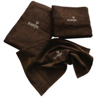 Frottier-Serie "BODY" dunkelbraun Frottier-Serie "BODY" dunkelbraun