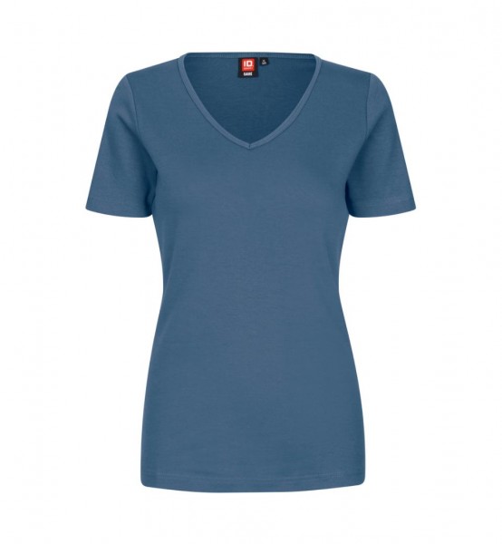 Damen Interlock T-Shirt V-Ausschnitt